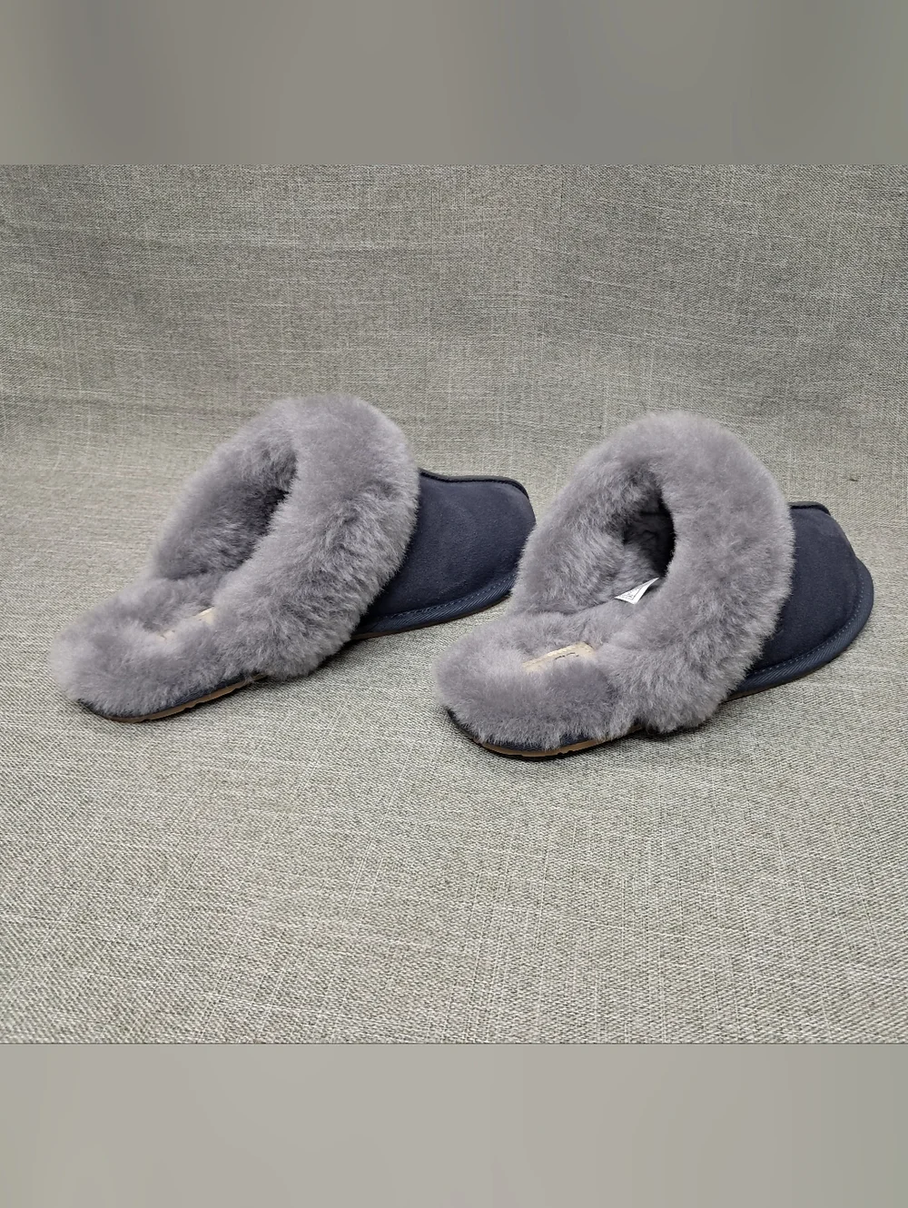 UGG Scuffette ii Navy/Grey Suede Slip On Slippers Womens Size 8 - Picture 5 of 14